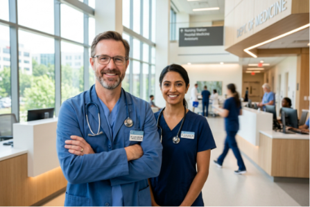 MediGrow Team of Smiling Professional Doctors